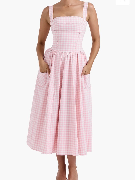 House of CB Dresses & Skirts - House of CB Vivien Pink Gingham Midi Dress